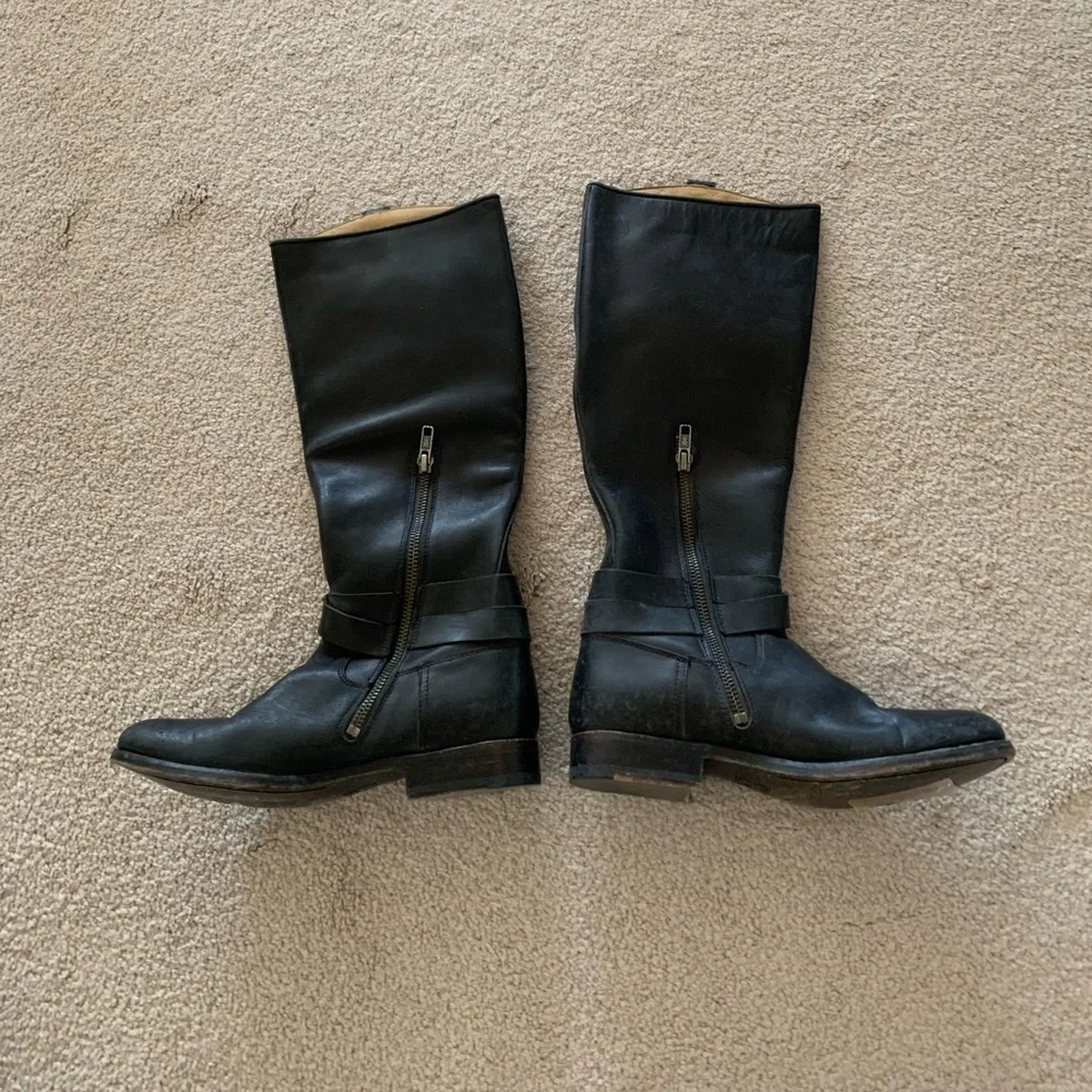 Classic Frye Melissa Strap Belt tall r Knee-High Riding boots Size 6 B